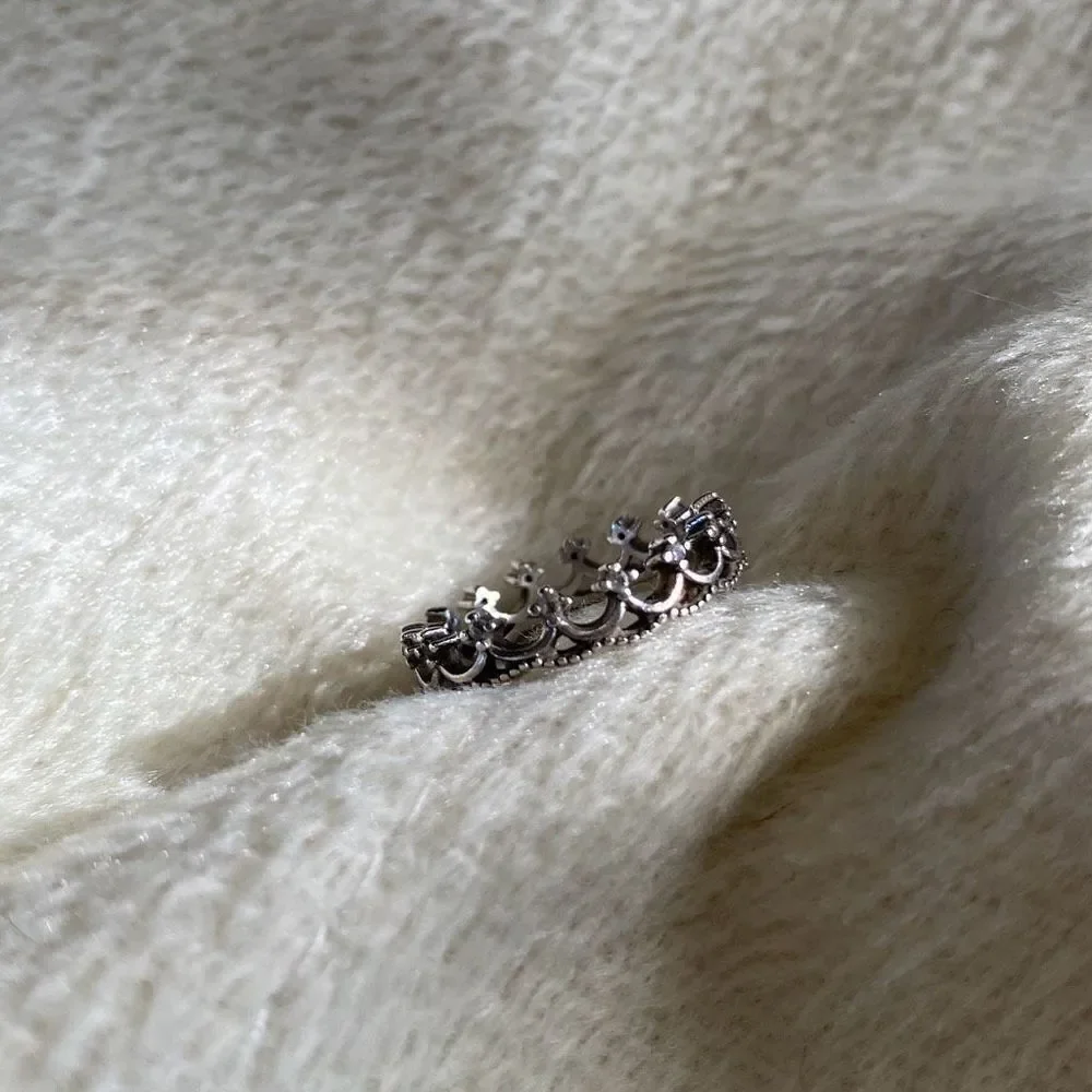 Sterling Silver Crown Ring Sz 5